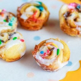 Cake Batter Cinnamon Buns
