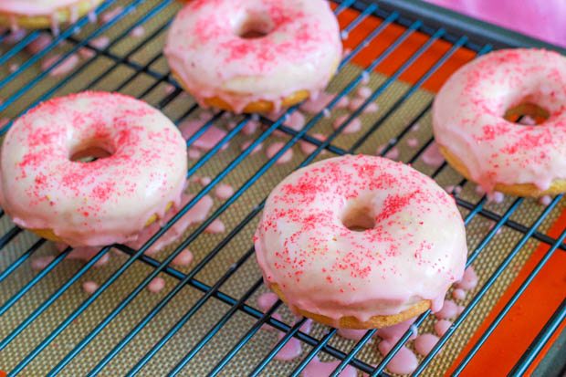 Strawberry Frosted Donuts-8