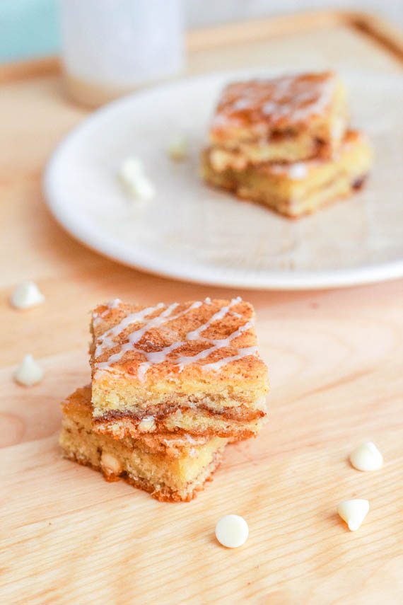 Snickerdoodle White Chocolate Blondies-10