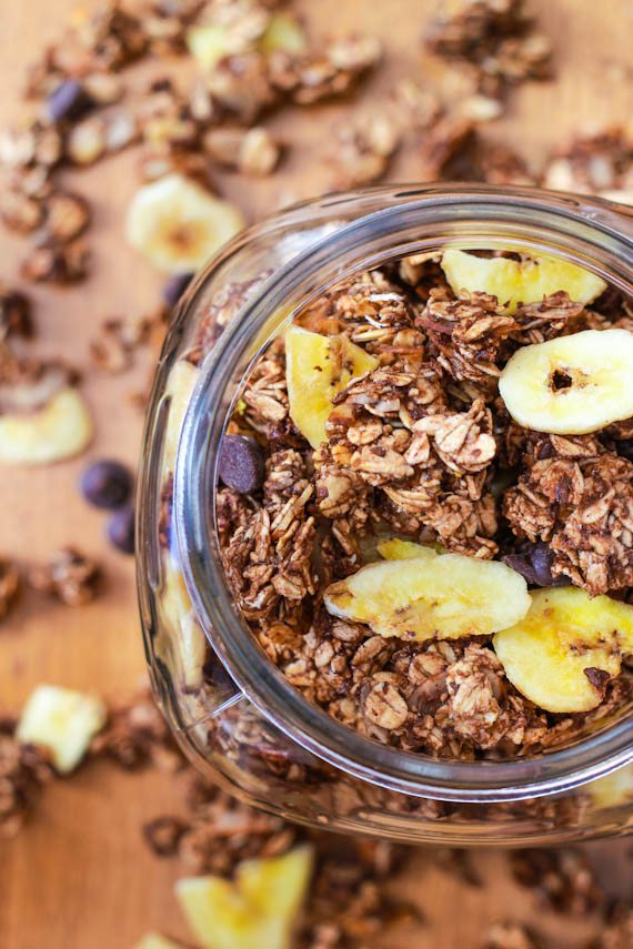 Banana Nutella Granola by sallysbakingaddiction.com