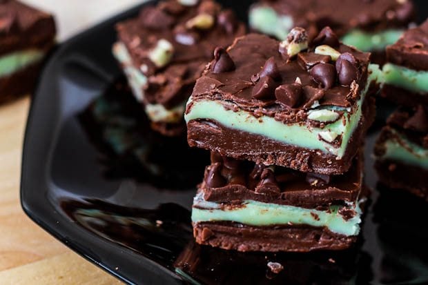 Andes Mint Chocolate Chip Fudge.