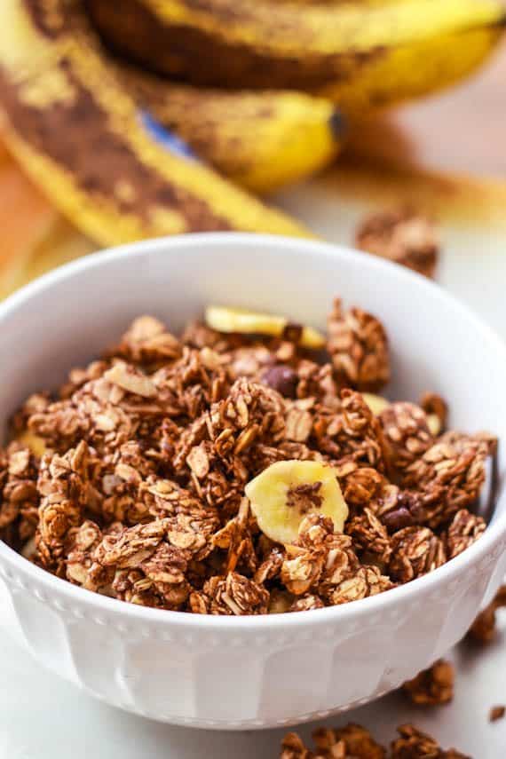 Banana Nutella Granola by sallysbakingaddiction.com