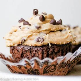 Cookie Dough Frosted Brownie Cupcake