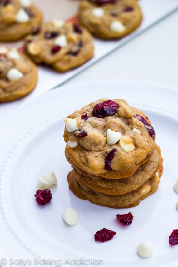 Soft-Baked White Chocolate Chip Cranberry Cookies-7