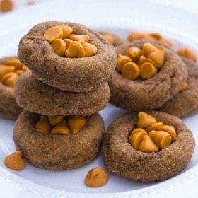 soft gingersnap cookies with butterscotch chips