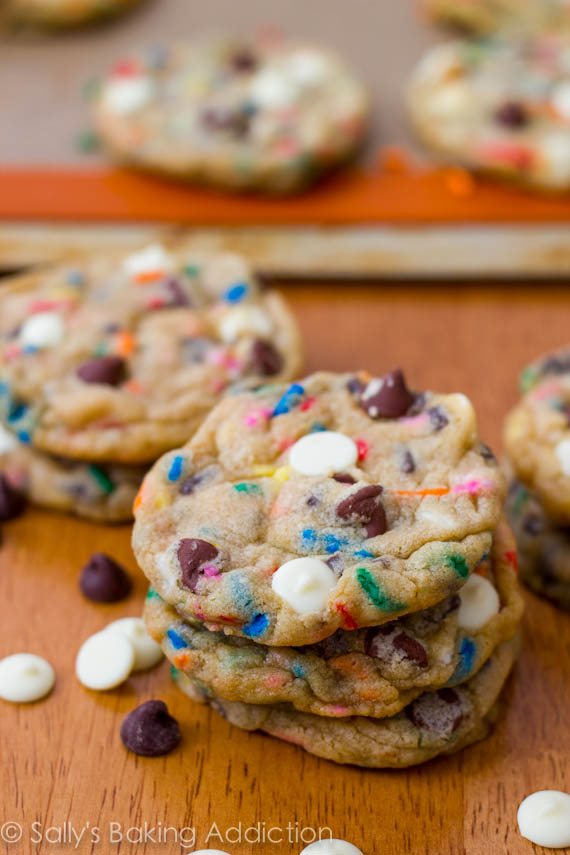 Cake Batter Chocolate Chip Cookies by Sallys Baking Addiction-1