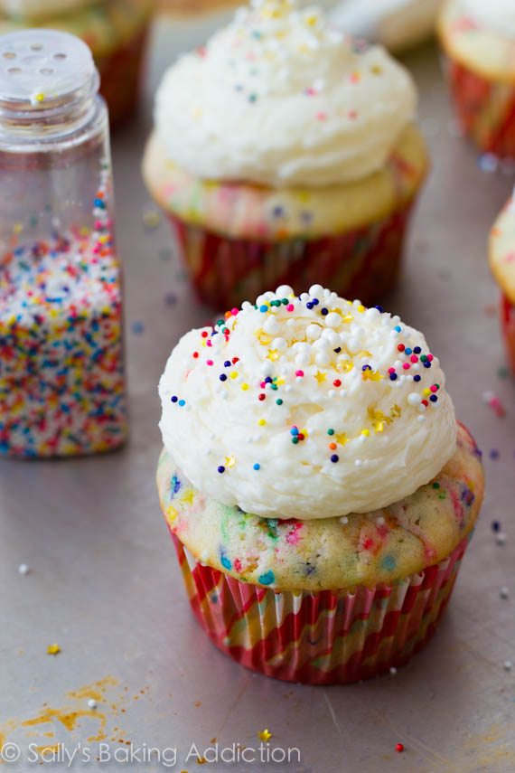 Easy Homemade Funfetti Cupcakes with Vanilla Buttercream-5