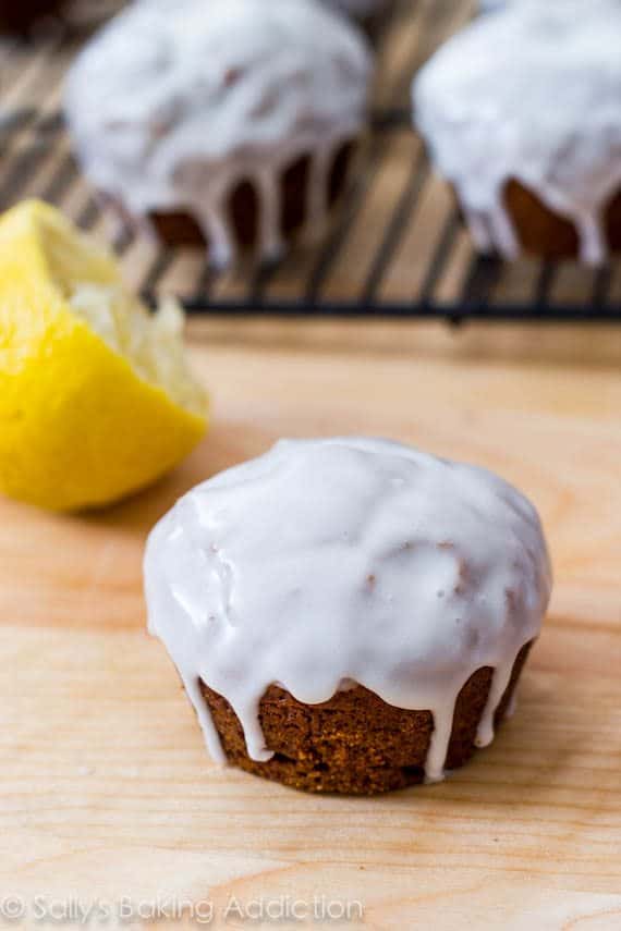 Gingerbread Muffins with Sweet Lemon Glaze-10
