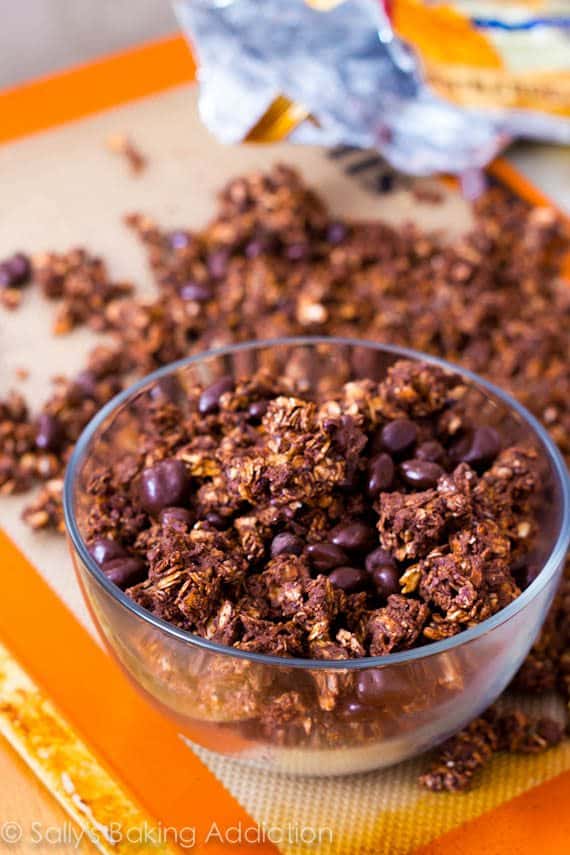 Triple Chocolate Crunch Granola by Sallys Baking Addiction