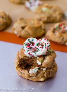 White Chocolate Covered Pretzel Cookies by Sallys Baking Addiction
