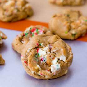 White Chocolate Covered Pretzel Cookies