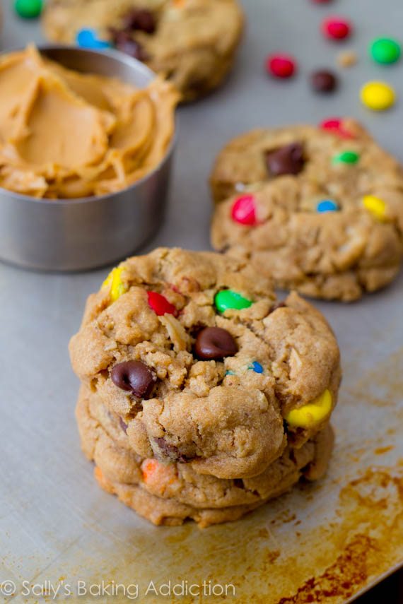 Soft-Baked Peanut Butter Monster Cookies