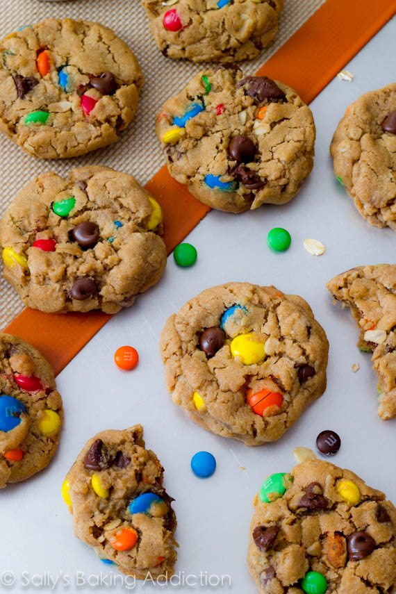 Soft-Baked Peanut Butter Monster Cookies