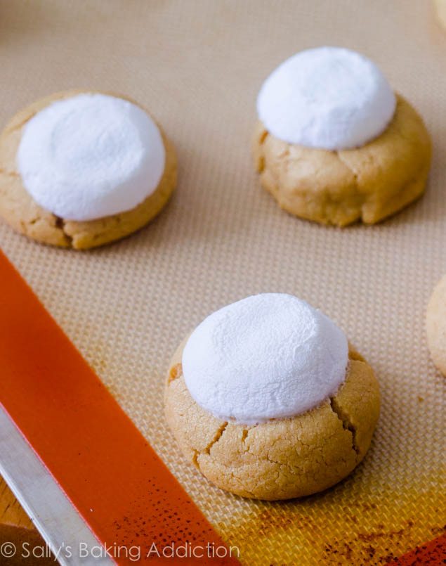 S'More Peanut Butter Cookies by sallysbakingaddiction.com
