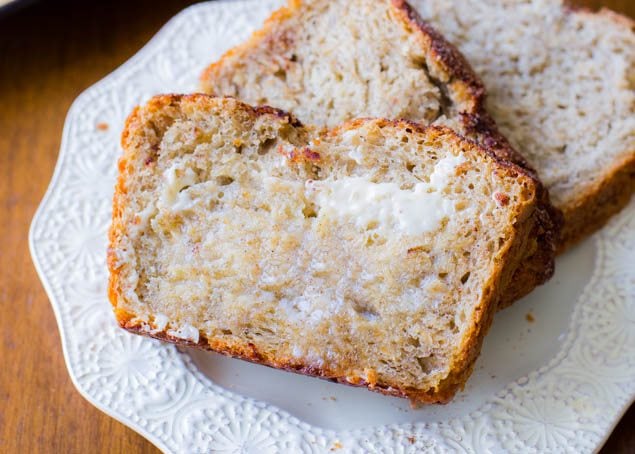 No-Knead Homemade Honey Oat Bread.