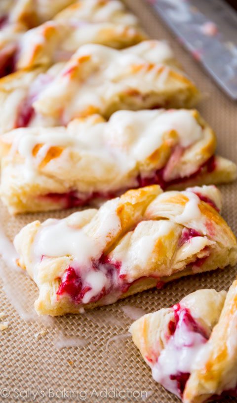 Homemade Raspberry Danish Tutorial and Recipe-- I love this flaky, buttery, fruity pastry recipe!
