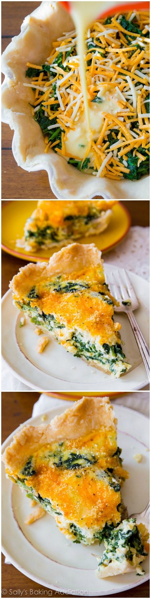 What are some recipes for simple spinach quiche?