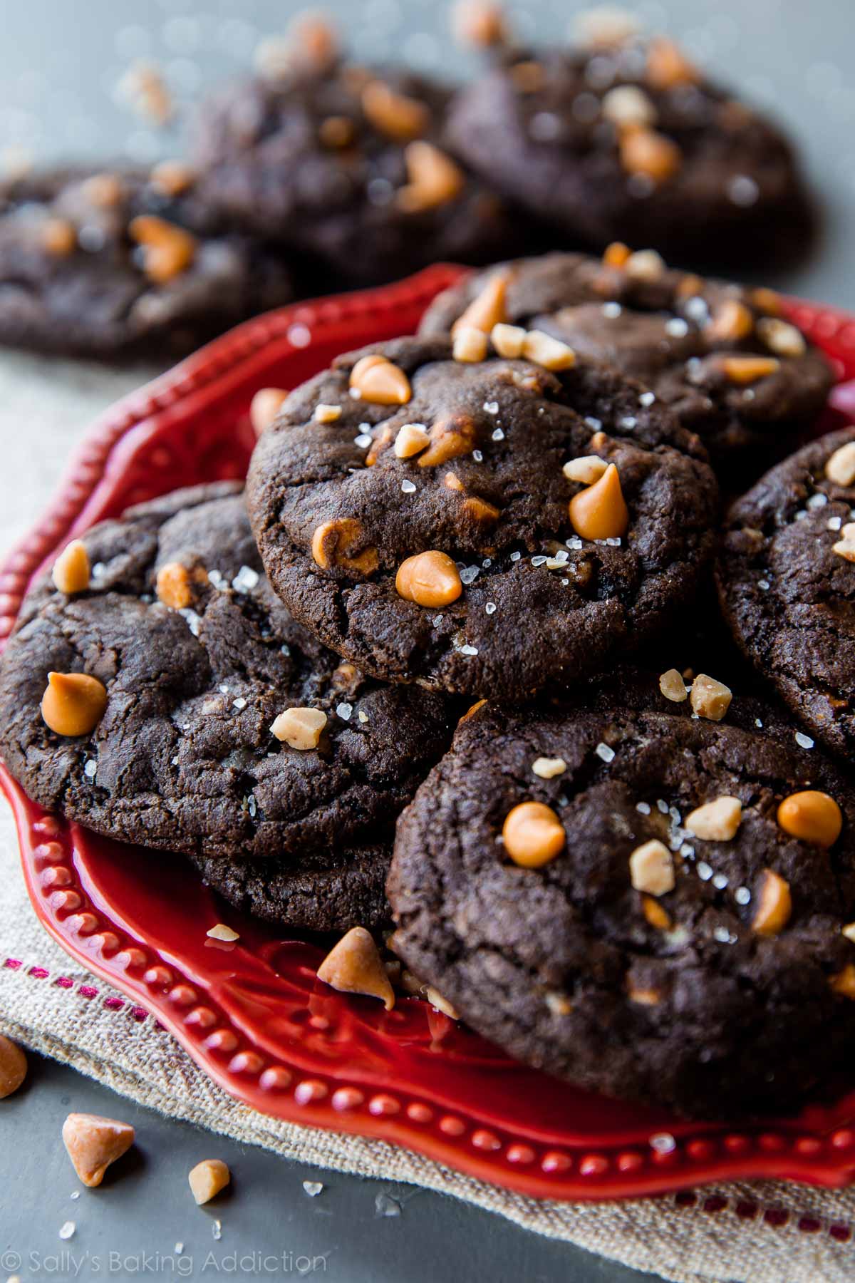 Butterscotch Toffee Chocolate Fudge Cookies - Sallys Baking Addiction