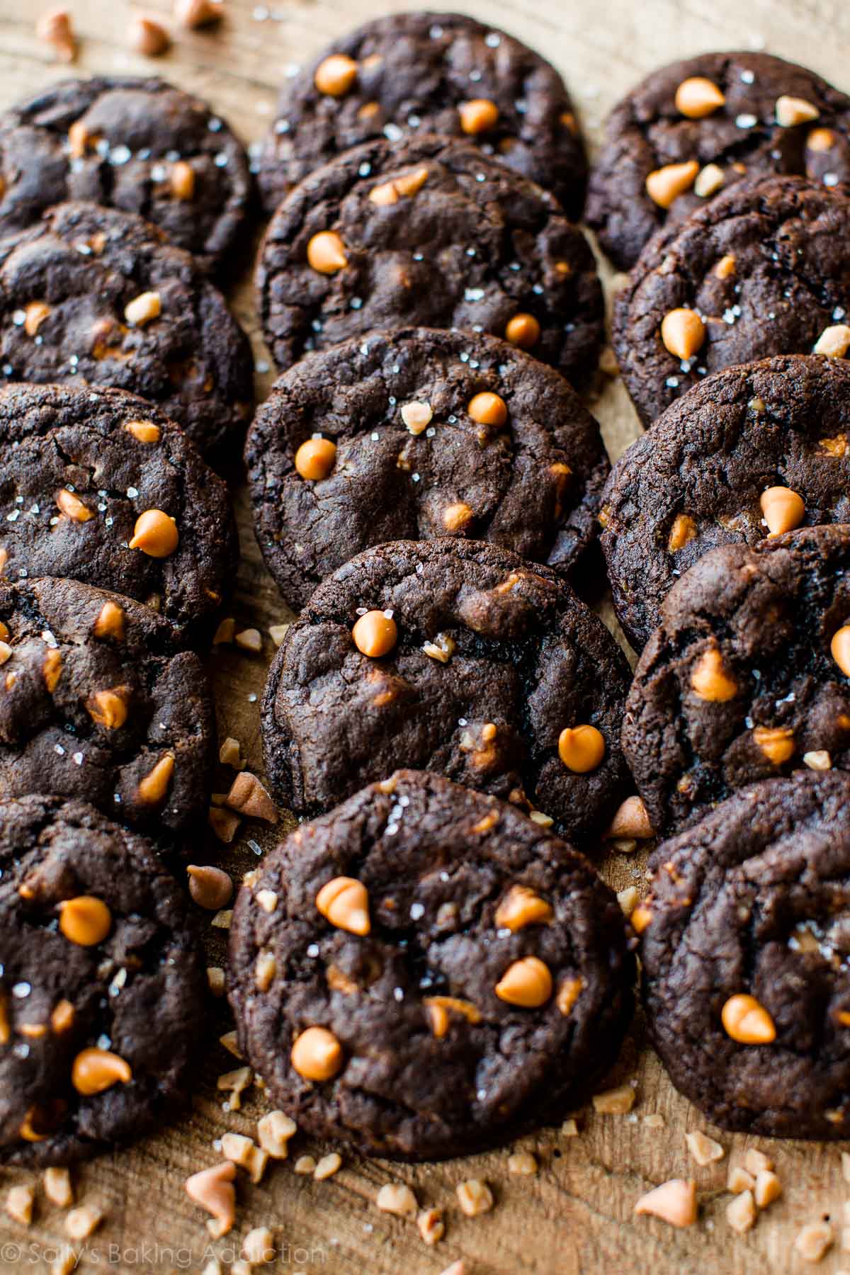 Butterscotch toffee fudge chocolate cookies