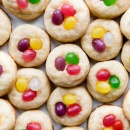 Easter jellybeans in sugar cookies