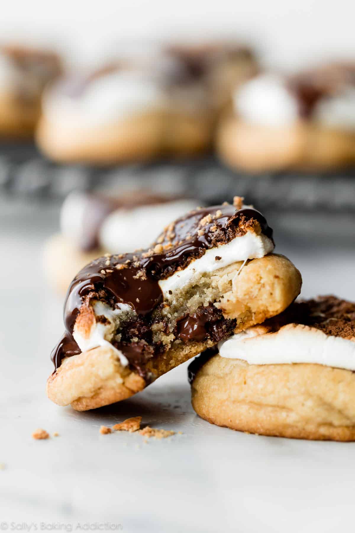 s'mores chocolate chip cookies