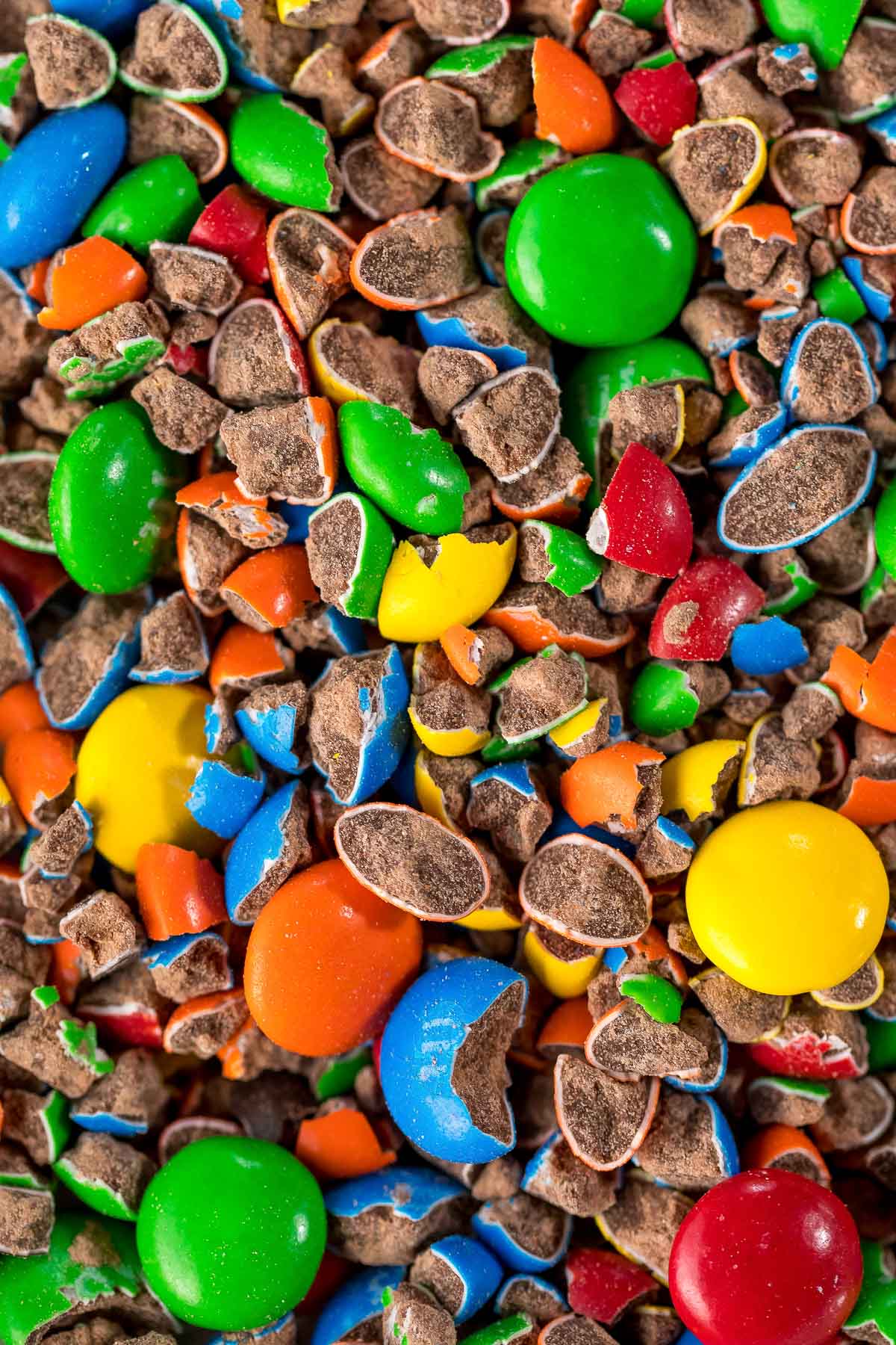 Close up picture of M&Ms candy
