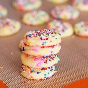 Bite-Size Sprinkle Sugar Cookies