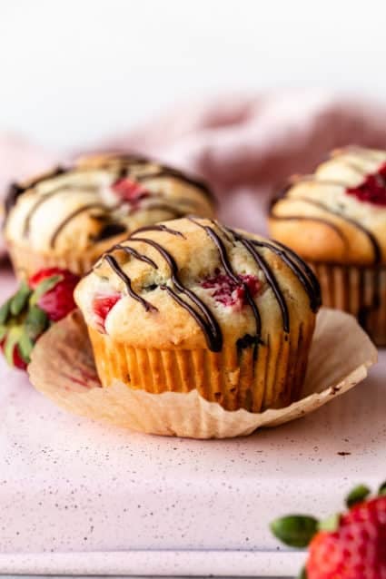 Chocolate Covered Strawberry Muffins