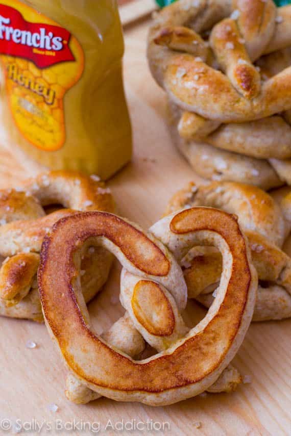 soft pretzels with honey mustard