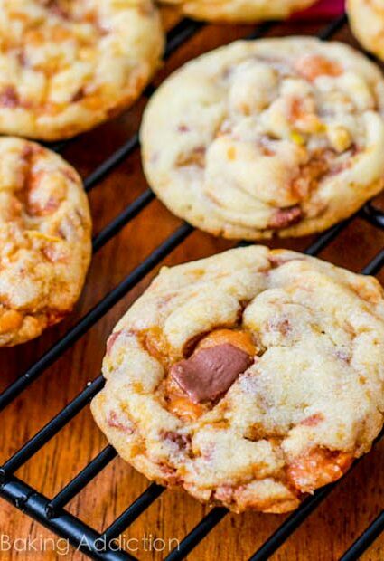 Chewy Butterfinger Cookies