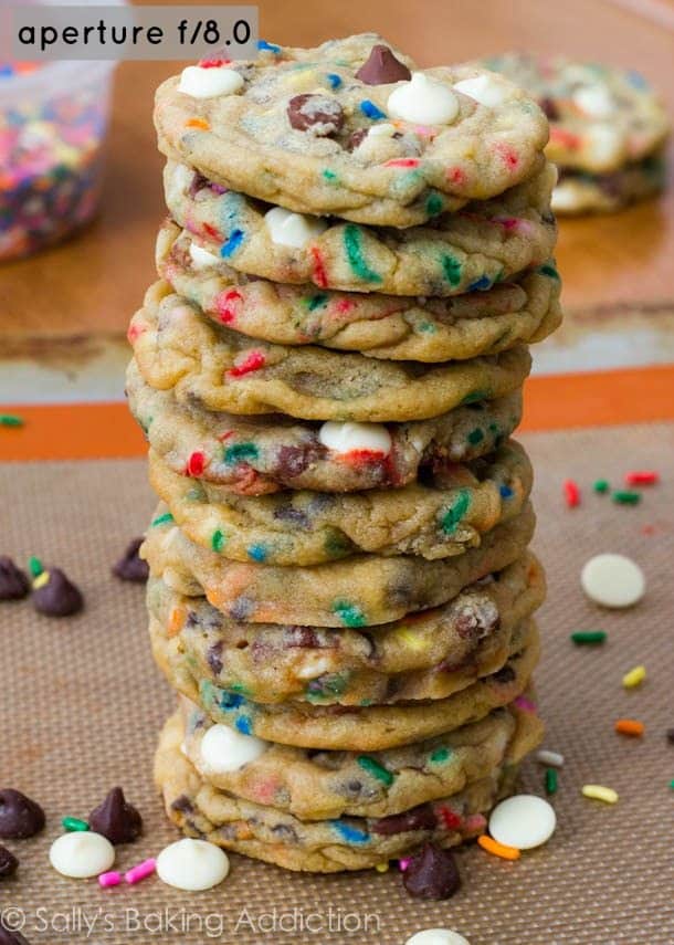 stack of cake batter chocolate chip cookies