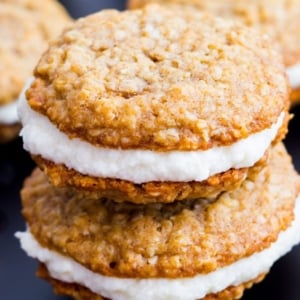 stack of oatmeal cream pies
