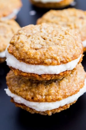 stack of oatmeal cream pies
