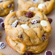 Triple Chocolate Chip Cookies