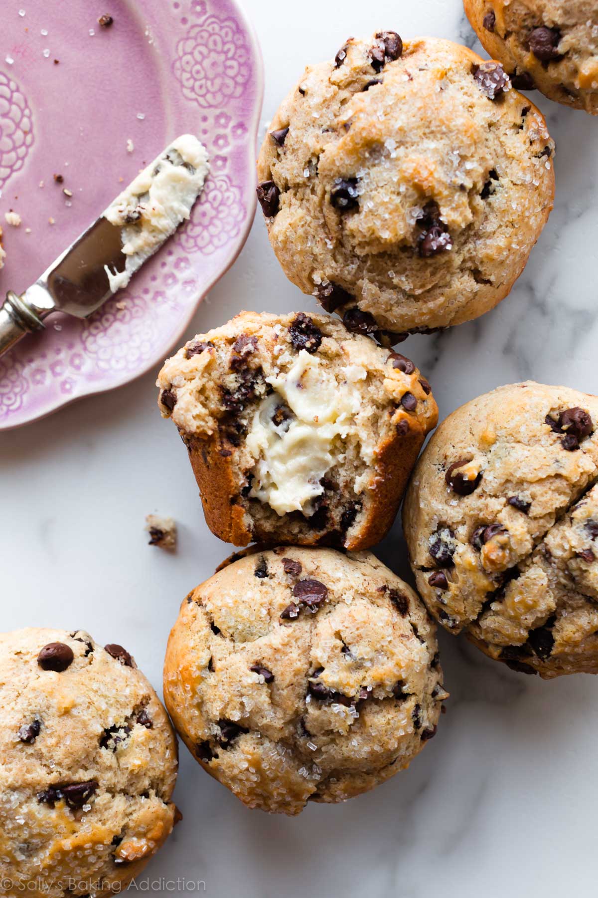 Bakery style chocolate chip muffins