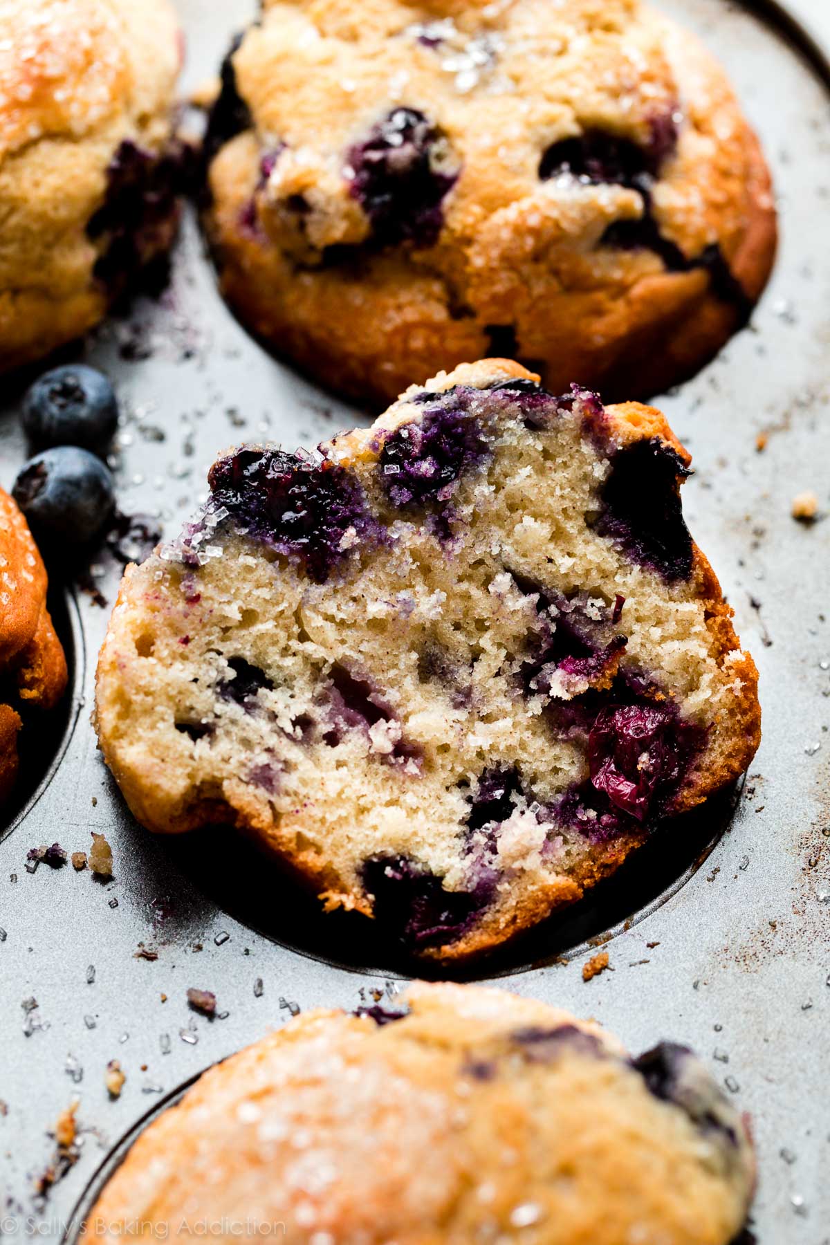 Sparkling Jumbo Blueberry Muffins - Sally's Baking Addiction