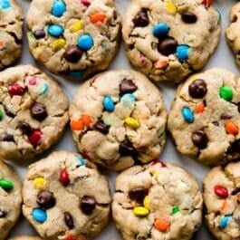 Monster cookies with M&Ms