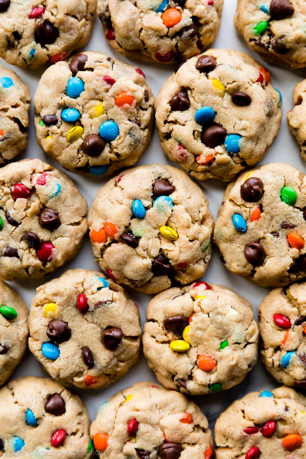 Monster cookies with M&Ms