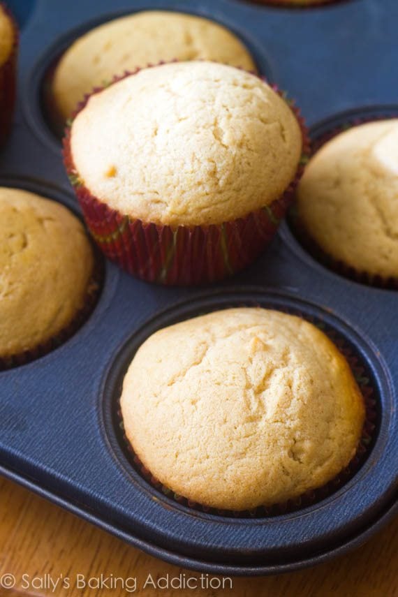 peanut butter cupcakes in a cupcake pan
