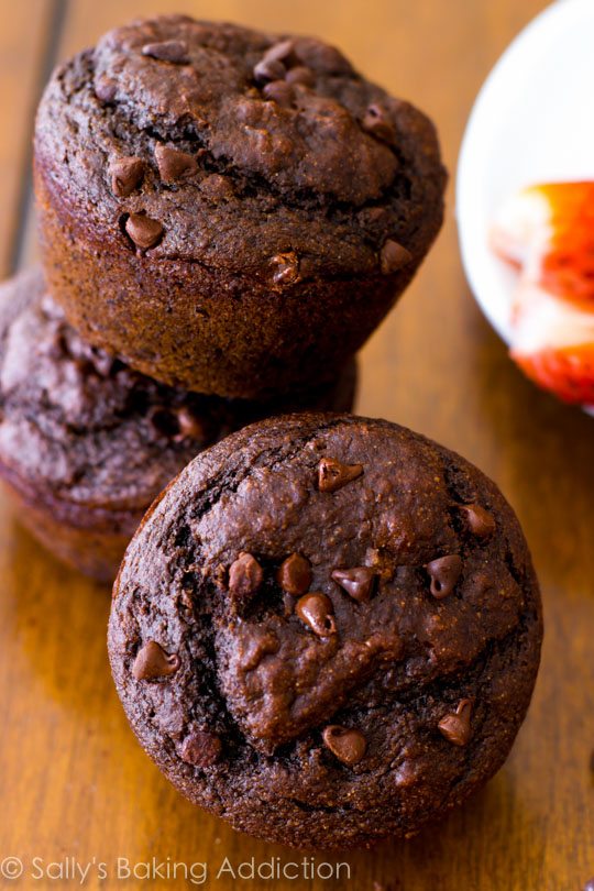 double chocolate chip muffins