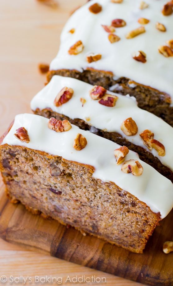 Best-Ever Banana Bread with Cream Cheese Frosting - Sallys Baking Addiction