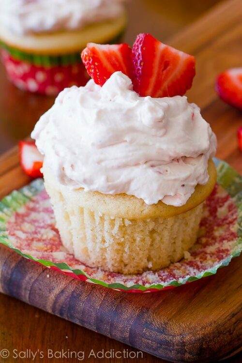 Strawberry Shortcake Cupcakes - Sally's Baking Addiction