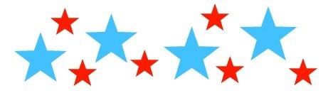 red and blue star banner image