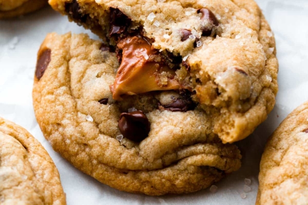salted caramel chocolate chip cookies