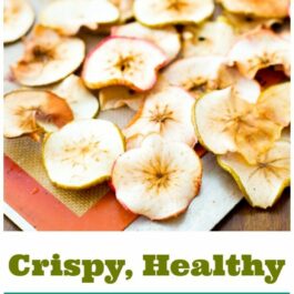 3 images of cinnamon apple chips