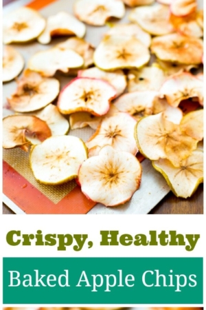 3 images of cinnamon apple chips