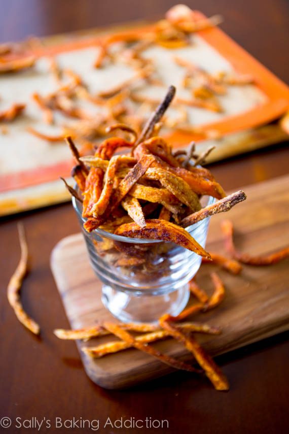sweet potato fries in a glass bowl