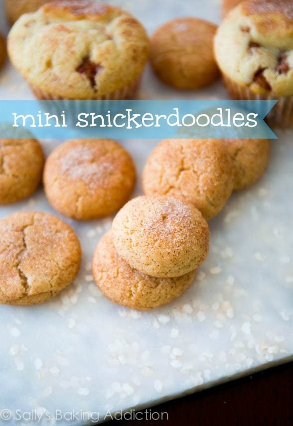 mini snickerdoodle cookies