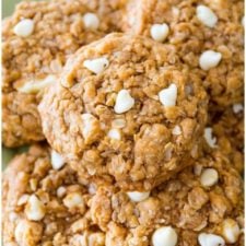 Biscoff White Chocolate Oatmeal Cookies
