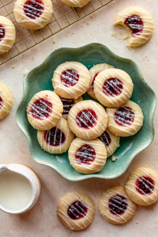 Raspberry Almond Thumbprint Cookies - Sally's Baking